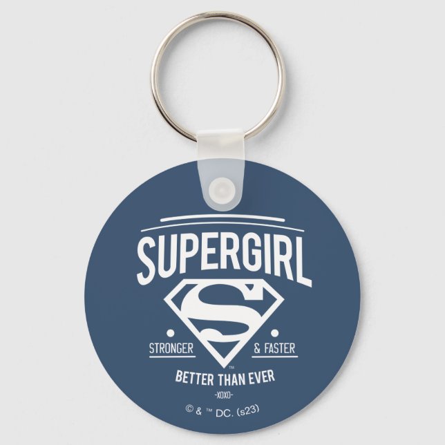 Supergirl Better Than Ever Retro Graphic Keychain (Front)