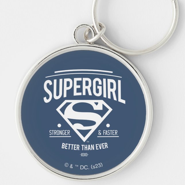 Supergirl Better Than Ever Retro Graphic Keychain (Front)