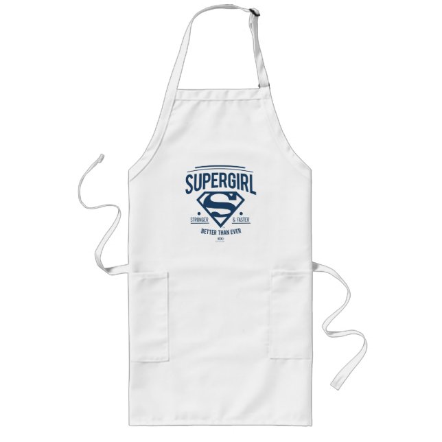 Supergirl Better Than Ever Retro Graphic Long Apron (Front)