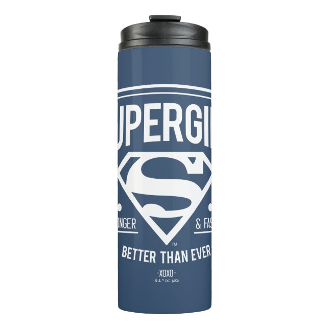 Supergirl Better Than Ever Retro Graphic Thermal Tumbler (Front)