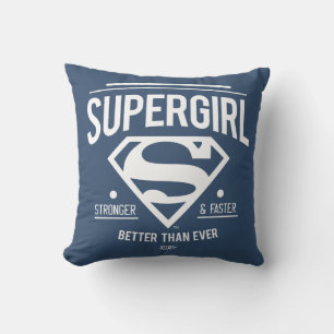 Supergirl Better Than Ever Retro Graphic Throw Pillow