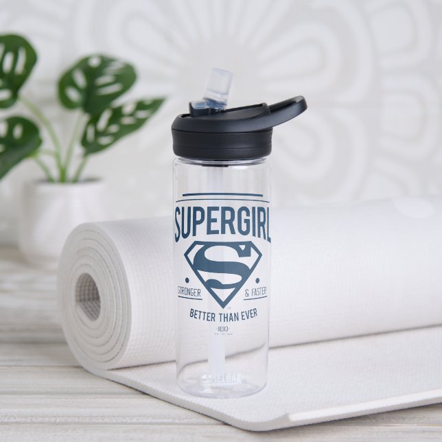 Supergirl Better Than Ever Retro Graphic Water Bottle (Yoga)