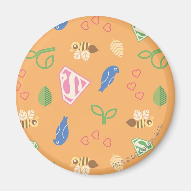 Supergirl Birds & the Bees Orange Magnet (Front)