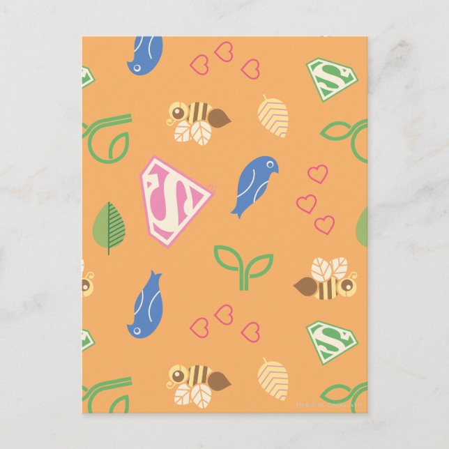 Supergirl Birds & the Bees Orange Postcard (Front)