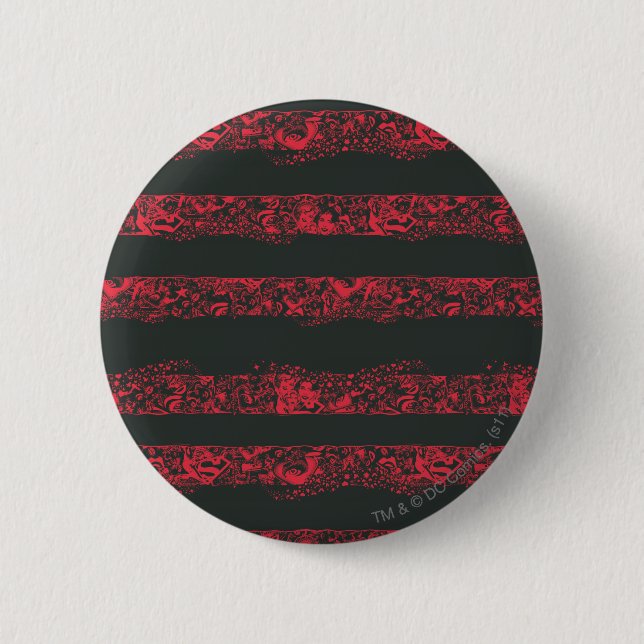 Supergirl Black and Red Line Pattern 2 Inch Round Button (Front)
