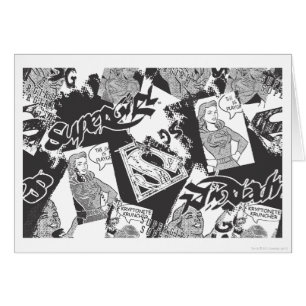 Supergirl Black and White Collage