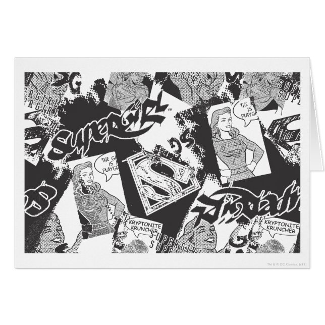 Supergirl Black and White Collage (Front Horizontal)