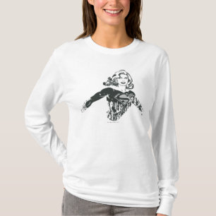 Supergirl Black and White Drawing 1 T-Shirt