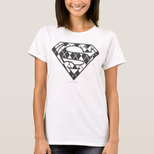 Supergirl Black Argyle Logo T-Shirt