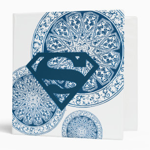 Supergirl Blue Circle Design Binder