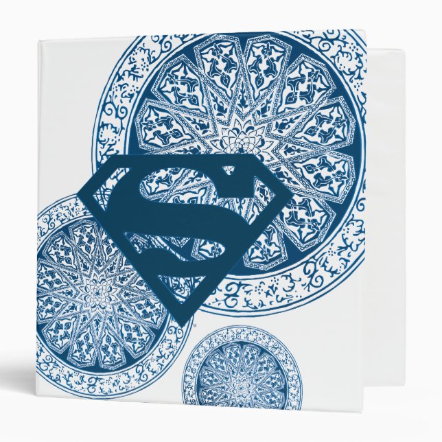 Supergirl Blue Circle Design Binder (Front/Inside)