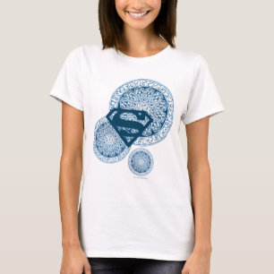 Supergirl Blue Circle Design T-Shirt