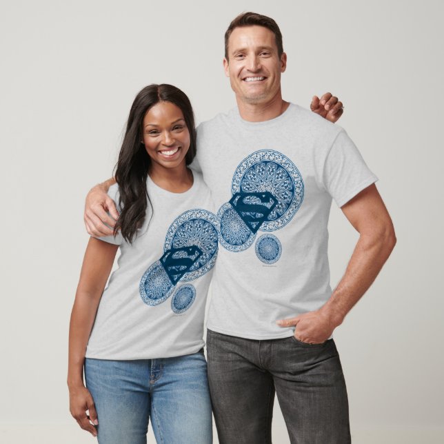 Supergirl Blue Circle Design T-Shirt (Unisex)