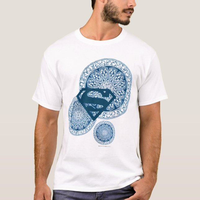 Supergirl Blue Circle Design T-Shirt (Front)