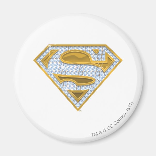 Supergirl Blue Jewels Magnet (Front)