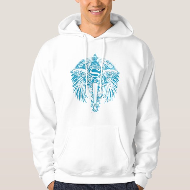 Supergirl Blue Wings Hoodie (Front)