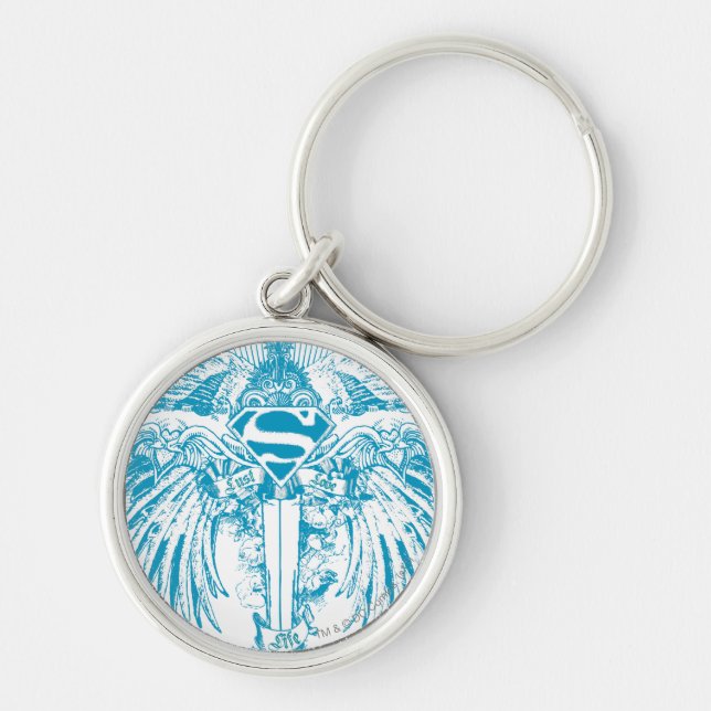 Supergirl Blue Wings Keychain (Front)