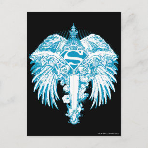 Supergirl Blue Wings Postcard