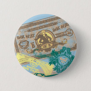 Supergirl Box Seat Blue 2 Inch Round Button
