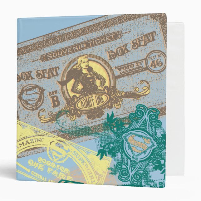 Supergirl Box Seat Blue Binder (Front/Inside)