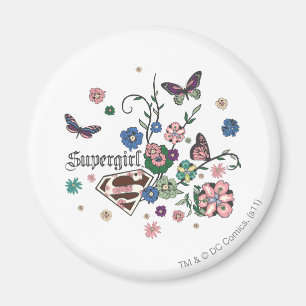 Supergirl Butterflies Magnet