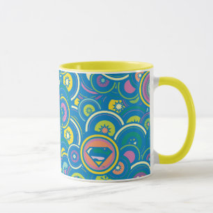 Supergirl Circle Blue Pattern Mug