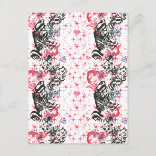 Supergirl Collage Pattern Postcard