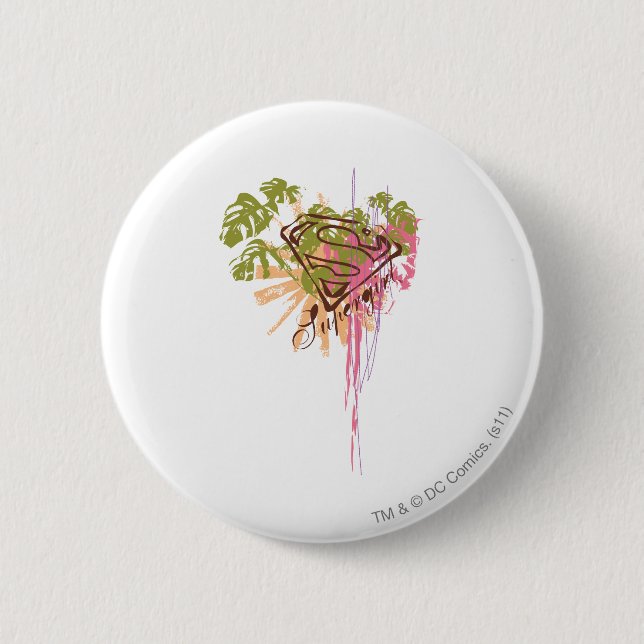 Supergirl Colour Splash 2 Inch Round Button (Front)