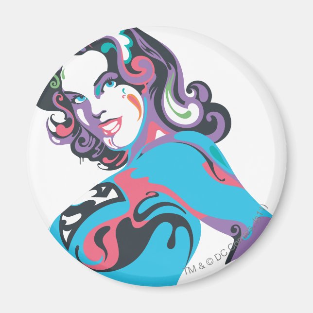 Supergirl Colour Splash Pose 1 Magnet (Front)