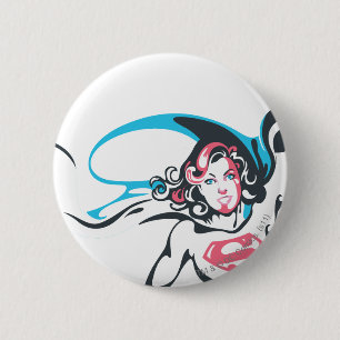 Supergirl Colour Splash Pose 2 Inch Round Button
