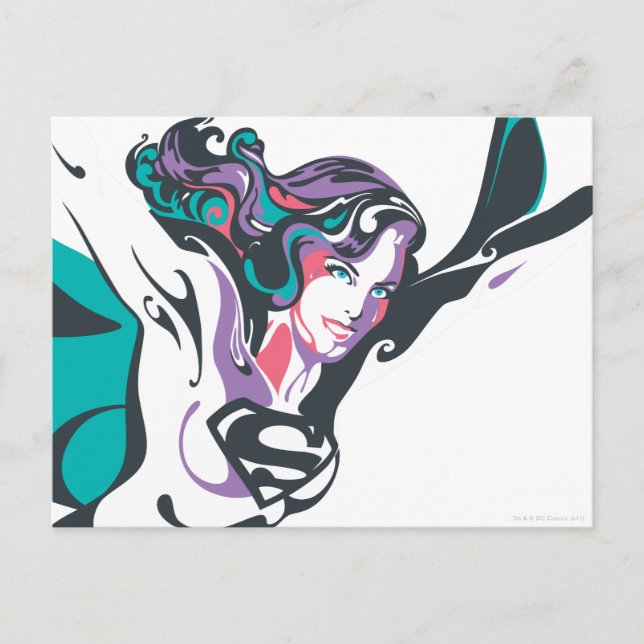 Supergirl Colour Splash Pose 3 Postcard (Front)