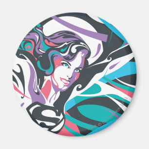 Supergirl Colour Splash Swirls 2 Magnet