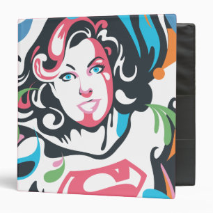 Supergirl Colour Splash Swirls 3 Binder