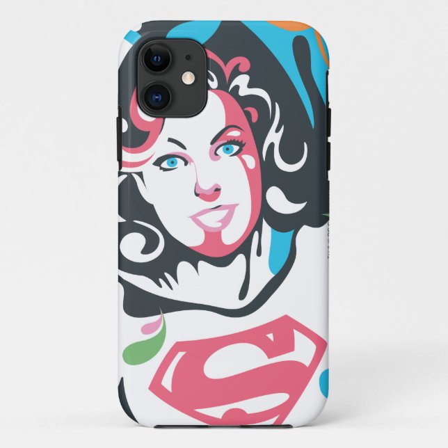 Supergirl Colour Splash Swirls 3 Case-Mate iPhone Case (Back)
