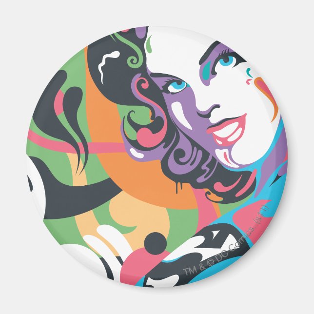 Supergirl Colour Splash Swirls 4 Magnet (Front)