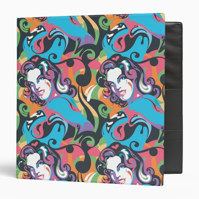 Supergirl Colour Splash Swirls Pattern 1 Binder (Front/Inside)