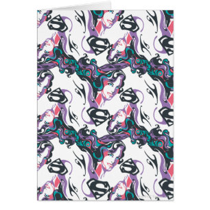Supergirl Colour Splash Swirls Pattern 3