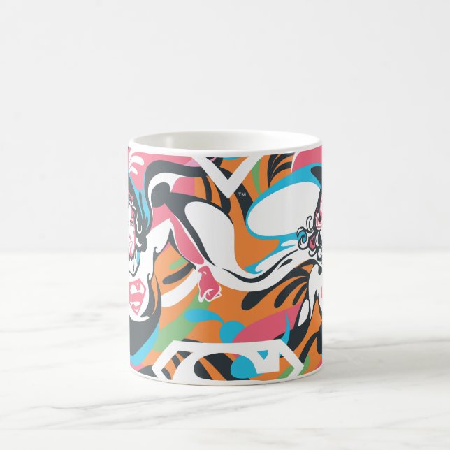 Supergirl Colour Splash Swirls Pattern 4 Coffee Mug (Center)