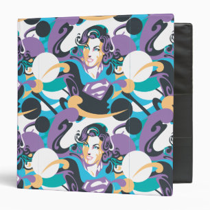Supergirl Colour Splash Swirls Pattern 5 Binder
