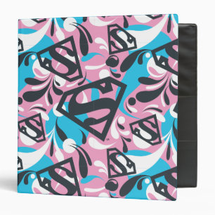 Supergirl Colour Splash Swirls Pattern 6 Binder