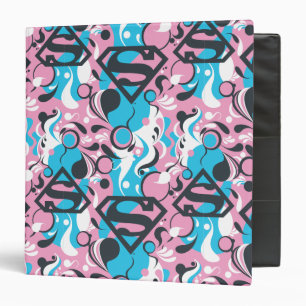 Supergirl Colour Splash Swirls Pattern 7 Binder