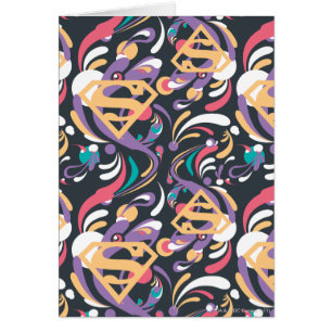 Supergirl Colour Splash Swirls Pattern 8
