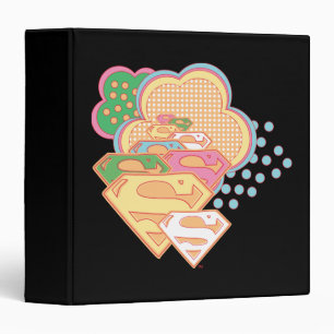 Supergirl Colourful Cloud Logo Binder
