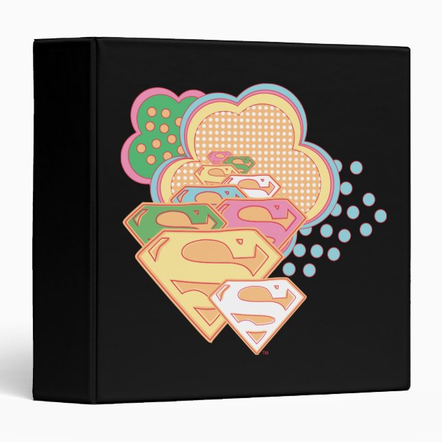 Supergirl Colourful Cloud Logo Binder (Front/Spine)