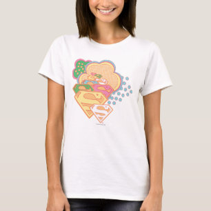 Supergirl Colourful Cloud Logo T-Shirt