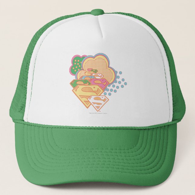 Supergirl Colourful Cloud Logo Trucker Hat (Front)