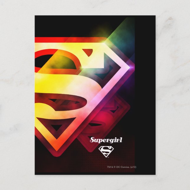 Supergirl Colourful Logo Postcard (Front)