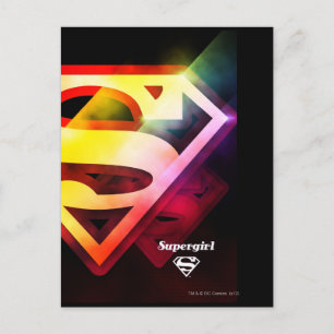 Supergirl Colourful Logo Postcard