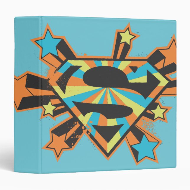 Supergirl Colourful Stars Logo Binder (Front/Spine)