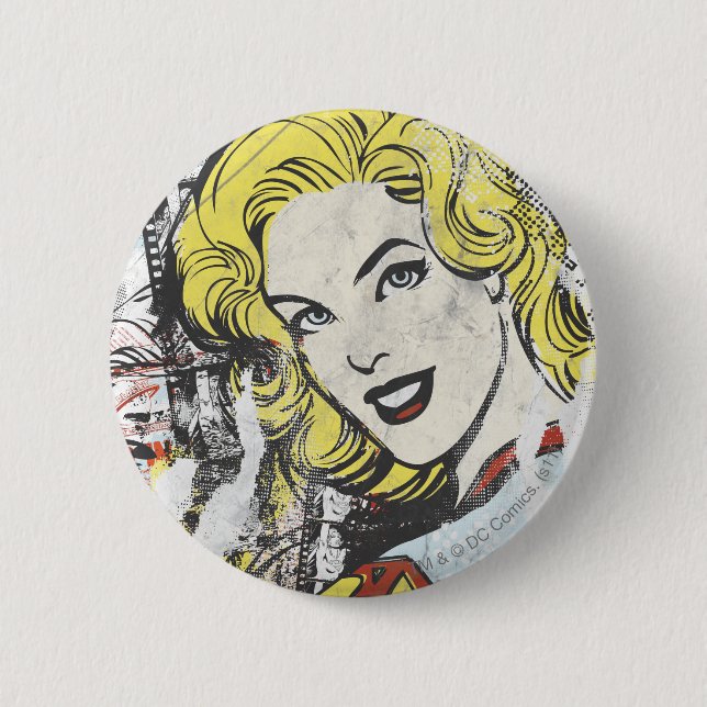 Supergirl Comic Capers 1 2 Inch Round Button (Front)
